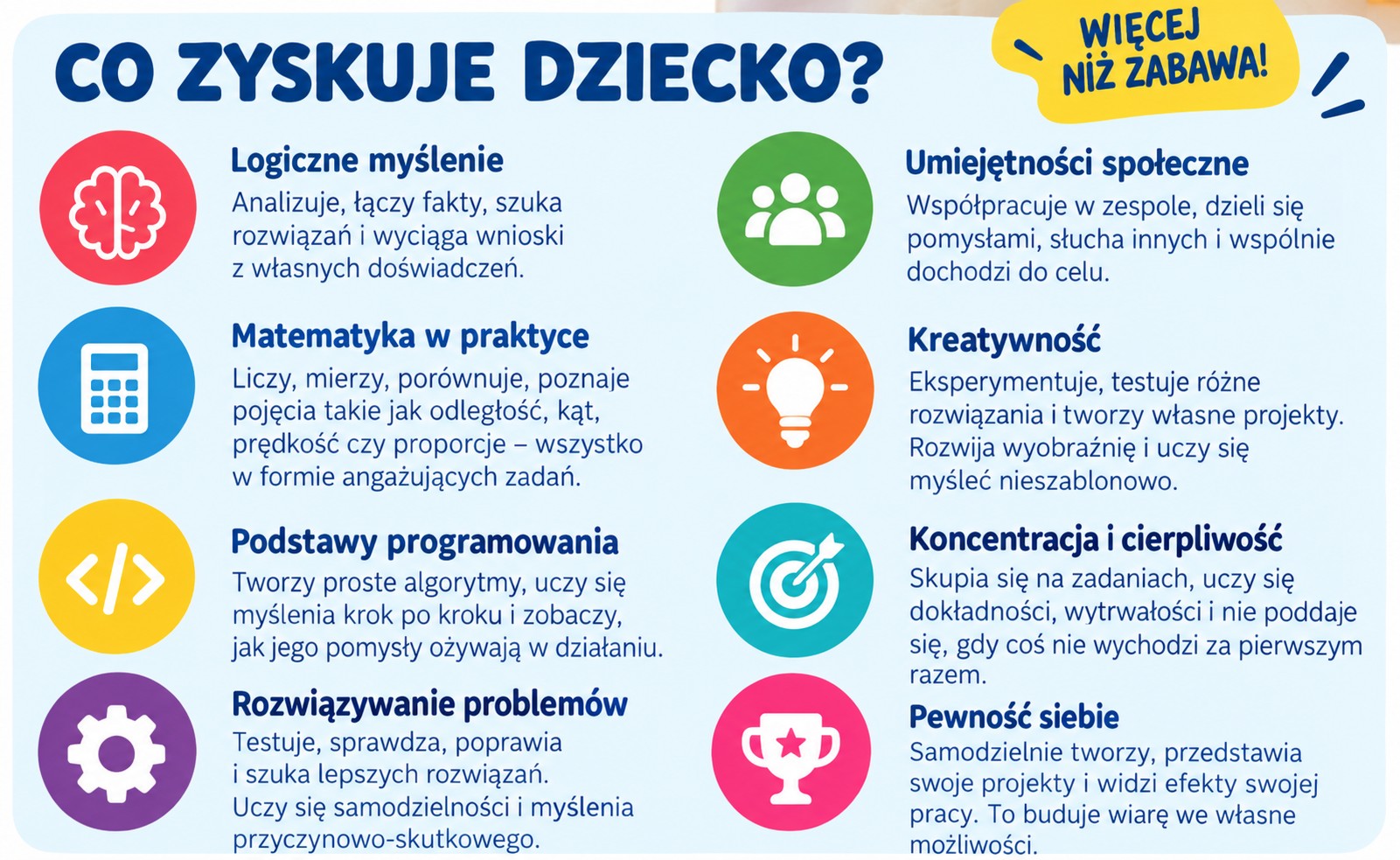 Korzyści z zajęć Akademia Rummikub